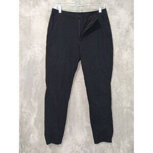 Uniqlo Pants Mens Small Black Joggers Slim Fit Stretch Elastic Waist Mid Rise